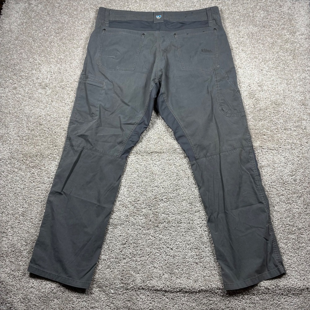 KUHL Radikl Mens 38x30 Charcoal Gray Hiking Cargo Pants Enduro Stretch Outdoor